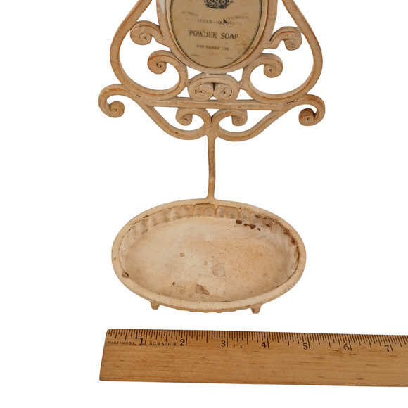 Vintage Wrought Iron Wall Mounted Soap Dish Holder – Powder Soap French Design - Picture 10 of 12